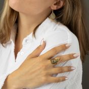 Bague Carte Fils de la Vie Silhouette [Plaqué Or 18ct]