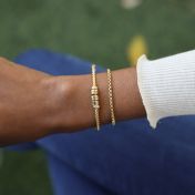 Tied Together Name Bracelet [Celtic Style - 18K Gold Plated]