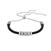 Bracelet Prénom Liés Ensemble [Daim Noir]