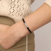Bracelet Prénom Liés Ensemble [Daim Noir]