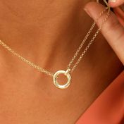 Verbonden Naam Ketting [18K Goud Verguld]