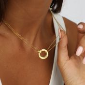 Verbonden Naam Ketting [18K Goud Verguld]