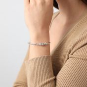 Personalized Name Bracelet. for Women - Engraved beads in sterling silver 925