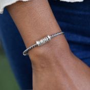 Pulsera Personalizada Atados Juntos [Estilo Celta - Plata Negra]