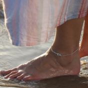 Ties of the Heart Birthstone Anklet [Sterling Silver]