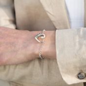 Bracelet Liens du Cœur Prénom avec Diamants - Argent 925