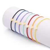 Ties of Heart Crystal Bracelet - Black Cord [18K Gold Vermeil]