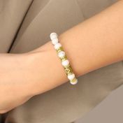 Ties Of The Heart Howlite Bracelet [18K Gold Vermeil]