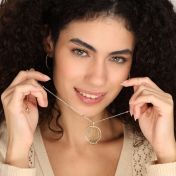 Mother's Love Map Name Necklace [18K Gold Plated]