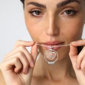 Ties of Heart Map Necklace with Names [Sterling Silver]