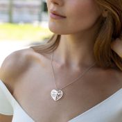 Herzensbindungen Silhouette Kette mit Kartenanhänger [Sterlingsilber]