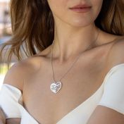 Herzensbindungen Silhouette Kette mit Kartenanhänger [Sterlingsilber]