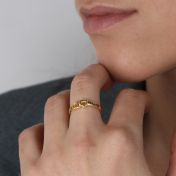 Enchanted Heart Name Ring - 2 Names [18K Gold Plated]