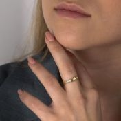 Enchanted Heart Name Ring - 2 Names [18K Gold Vermeil]