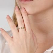 Enchanted Heart Name Ring - 2 Names [18K Gold Vermeil]