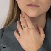 Bague Prénom Liens du Сœur - 3 Prénoms [Plaqué Or 18ct]