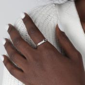 Herzensbindungen Ring mit Gravur - 1 Name [Sterlingsilber]