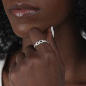 Banden van het Hart Naam Ring - 2 Namen [Sterling Zilver]