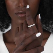 Banden van het Hart Naam Ring - 2 Namen [Sterling Zilver]