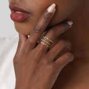 Bague Liens du Cœur avec Pierres de Naissance [Argent 925]