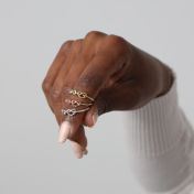 Bague Liens du Cœur avec Pierres de Naissance [Argent 925]