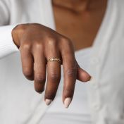 Bague Liens du Coeur avec Pierres de Naissance [Plaqué Or 18ct]