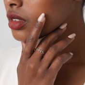 Bague Liens du Cœur avec Pierres de Naissance [Argent 925]