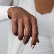 Banden van het Hart Geboortesteen Ring [Sterling Zilver]