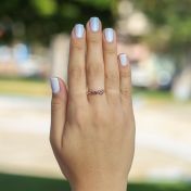 Bague Liens du Cœur avec Pierres de Naissance [Plaqué Or Rose 18ct]