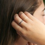 Bague Liens du Cœur avec Pierres de Naissance [Argent 925]