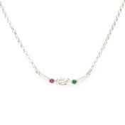 Banden van Liefde Ketting Horizontaal [Sterling Zilver]