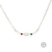 Bindungen der Liebe Geburtsstein Kette [Sterlingsilber]