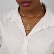 Collar con Nombre Amuletos de Mi Corazón [Bañado en Oro de 18K]