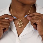 Collar con Nombre Amuletos de Mi Corazón [Bañado en Oro de 18K]