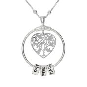 Collar con Nombre Amuletos de Mi Corazón [Plata de Ley]