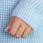 Bague Liens du Cœur avec Pierres de Naissance [Argent 925]