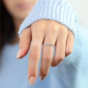 Bague Liens du Cœur avec Pierres de Naissance [Argent 925]