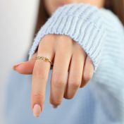 Bague Liens du Cœur avec Pierres de Naissance [Vermeil 18ct]