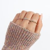 Bague Liens du Cœur avec Pierres de Naissance [Argent 925]