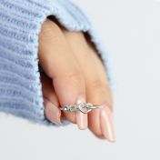 Bague Liens du Cœur avec Pierres de Naissance [Argent 925]
