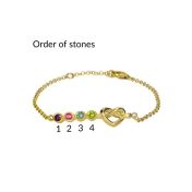 Ties of the Heart Birthstone Anklet [18K Gold Plated]