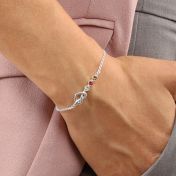 Bracelet Liens du Сœur avec Pierres de Naissance - Argent