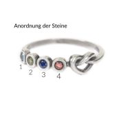 Herzensbindungen Geburtsstein-Ring [Sterlingsilber]