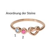 Herzensbindungen Geburtsstein-Ring [750er rosévergoldet]