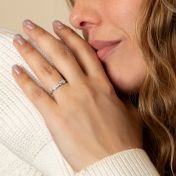 Ties of Heart Diamond Ring with Birthstones [Sterling Silver]