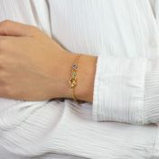 Ties of the Heart Gold Birthstone Bracelet for Mom with Swarovski Crystals 
