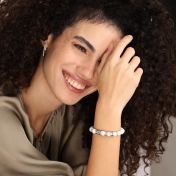 Herzensbindungen Armband aus Howlith [Silber]