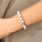 Herzensbindungen Armband aus Howlith [Silber]