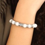 Herzensbindungen Armband aus Howlith [Silber]
