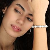 Bracelet Howlite Liens du Cœur - Argent